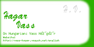 hagar vass business card